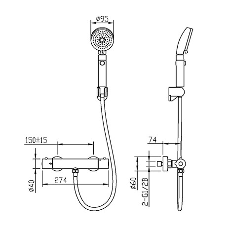 Horizontal Shower Valve